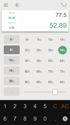 Percent Shopping Calculator android App screenshot 10