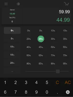 Percent Shopping Calculator android App screenshot 1