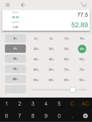 Percent Shopping Calculator android App screenshot 2